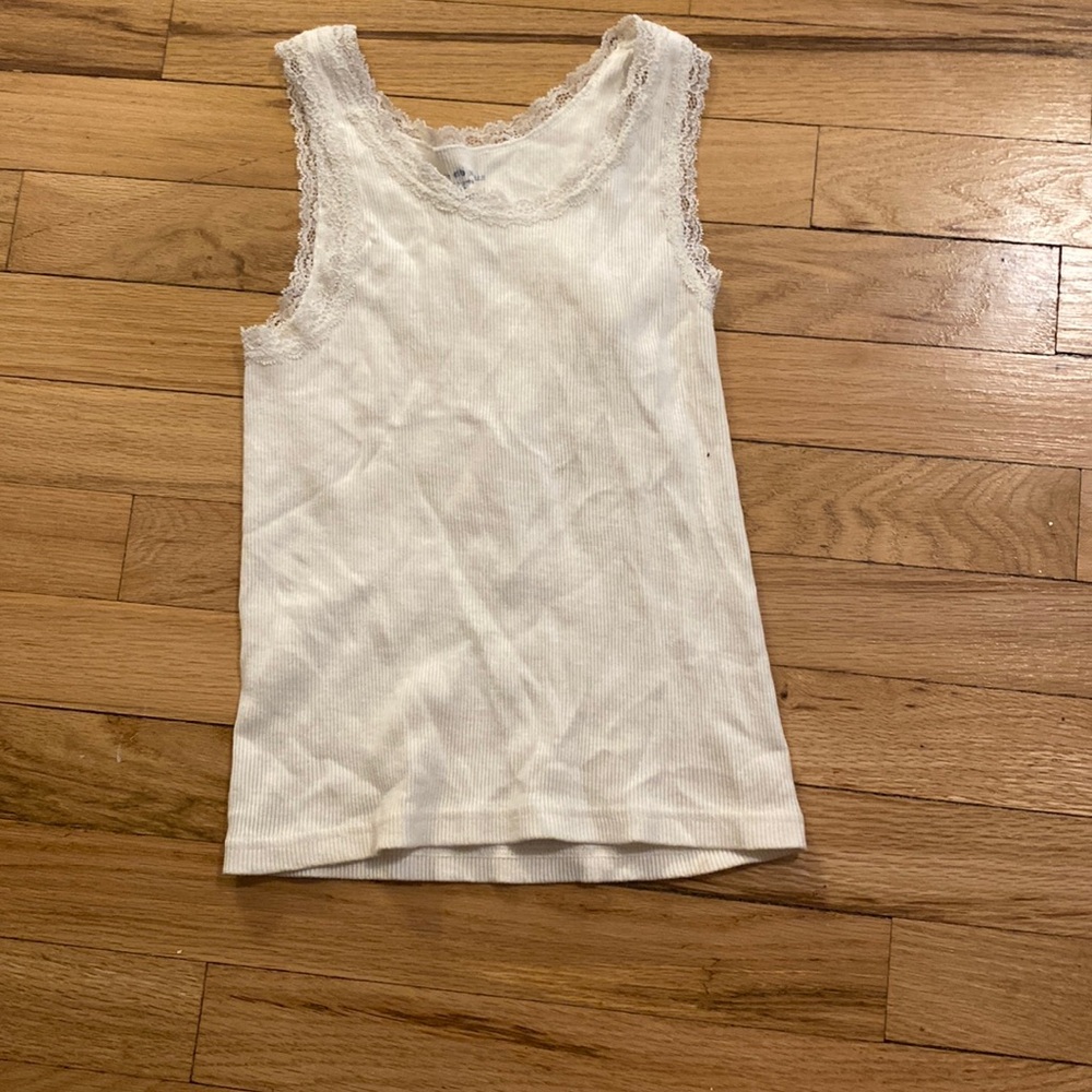White laced brandy melville cami